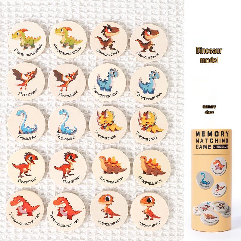 Wooden Educational Memory Game for Young Children - Cartoon Concentration Training Board