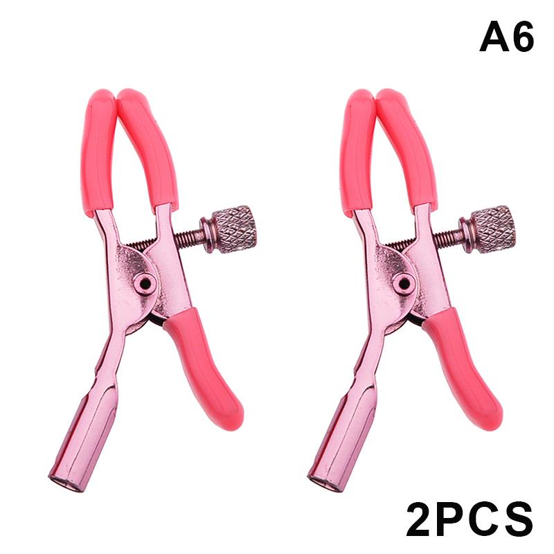 1Pair Metal Nipple Clamps Sucker Stimulate Colorful For Women Teasing Sex Toys Adult Supplies