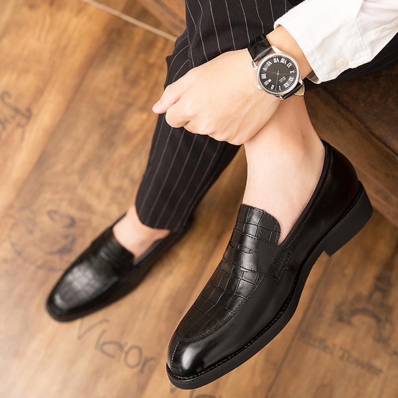 Fashion Men Casual Shoes Autumn Leather Loafers Office Dress Shoes For Men Driving Moccasins Comfortable Slip On Party Fashion Shoes Man