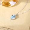 S925 Sterling Silver Pear-Shaped Natural Stone Necklace Women's High-End Exquisite Water Drop Collarbone Chain Jewelry