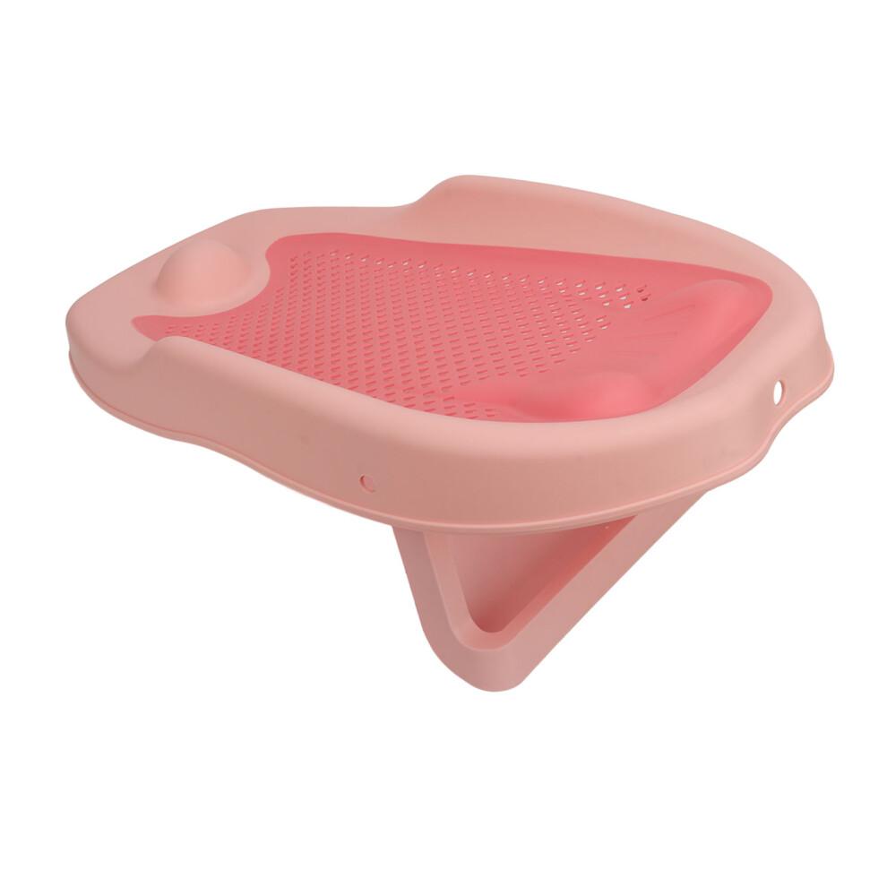 Pink Baby Bath Support, Klappbarer, herzförmiger Babybadewannenhalter