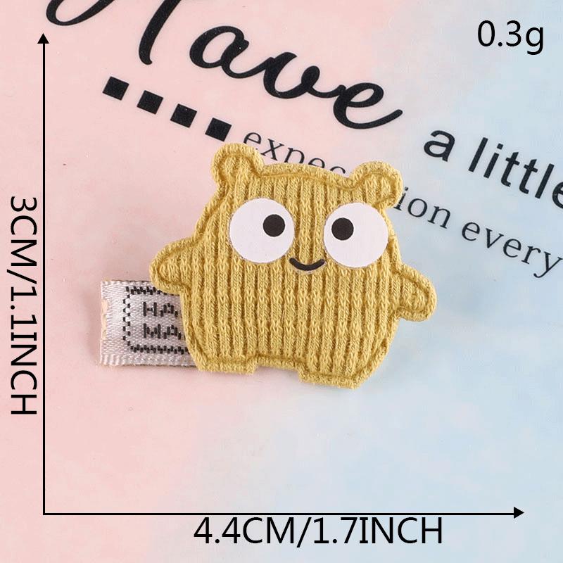 Stoff Aufkleber Dekorative Schmuckstücke Niedlicher Plüschbär Cartoon Haarnadel Lederring Zubehör Brosche Handgemacht DIY Haarschmuck Zubehör