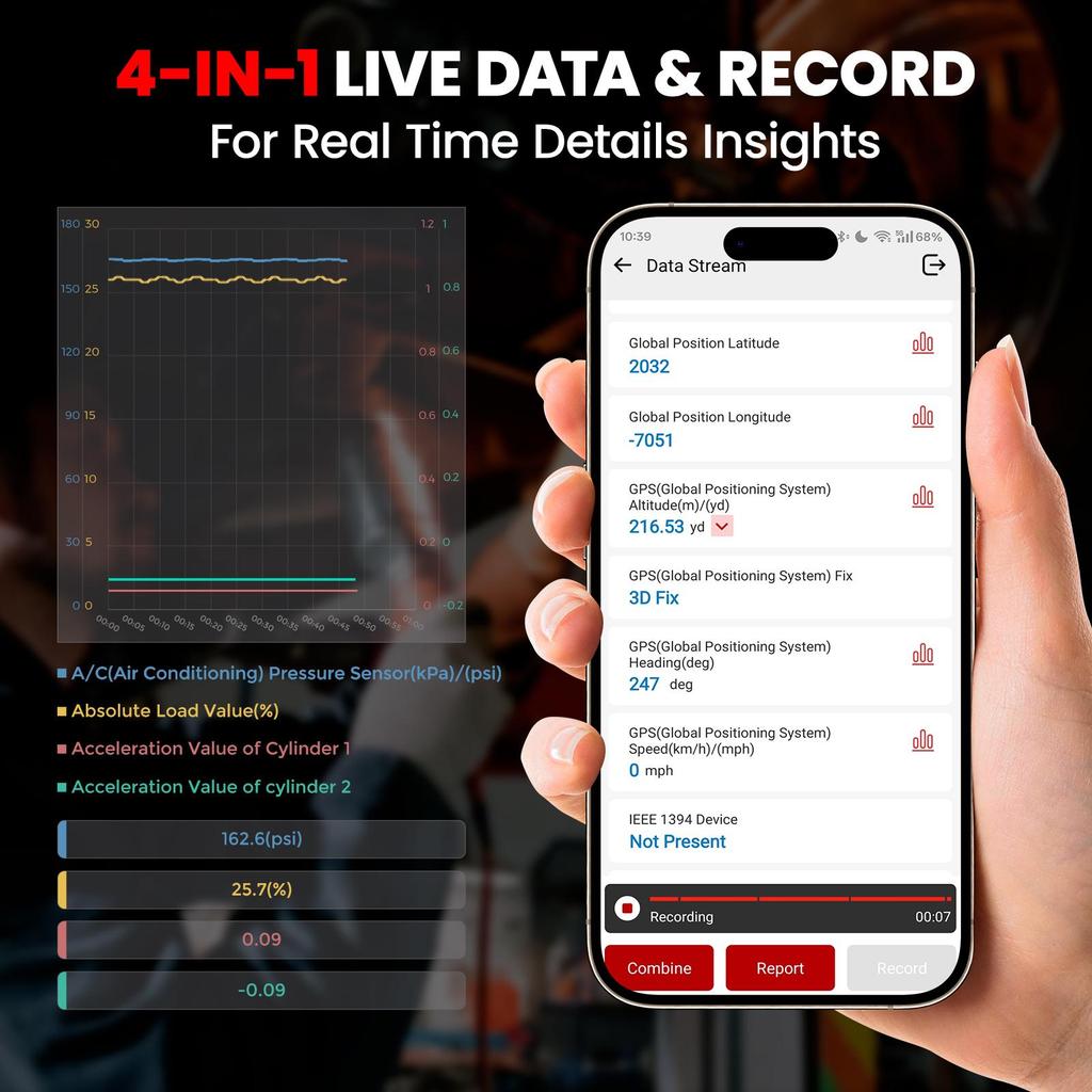 KINGBOLEN Soloscan Herramienta de Diagnóstico OBD2 para Ford/Mazda, Todos los Sistemas para iPhone y Android, 50+ Restablecimientos, Bidireccional, Prueba Activa, Actualización Gratuita de por Vida