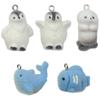 3D Resin Animal Flocked Figurine Ornaments: DIY Keychains, Bag Charms & Phone Lanyards