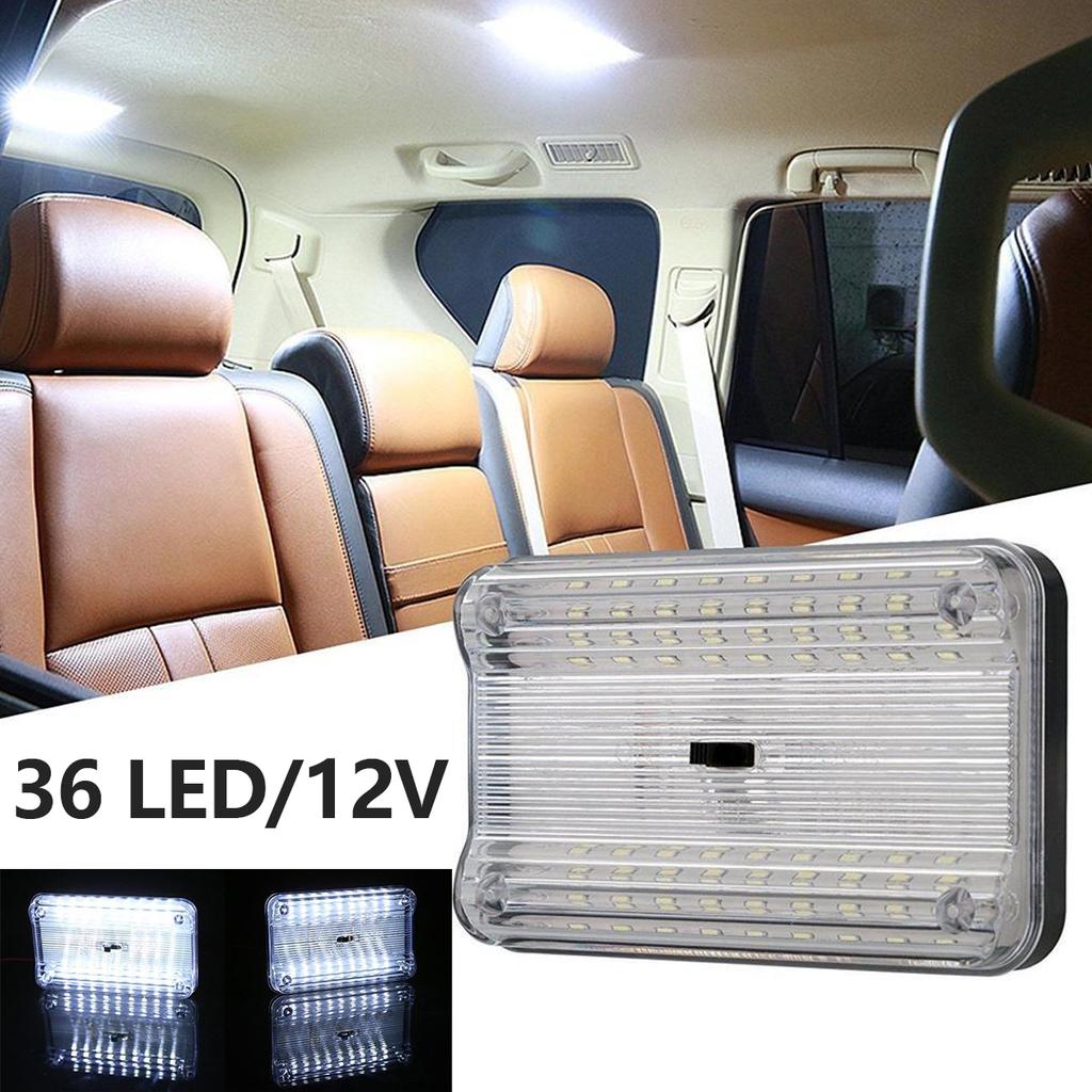 Car Interior Roof Lights 12V 36 LED Bulbs White Vehicle Ceiling LED Lighting Lamp Car Dome Reading Light with On/Off Switch Hot