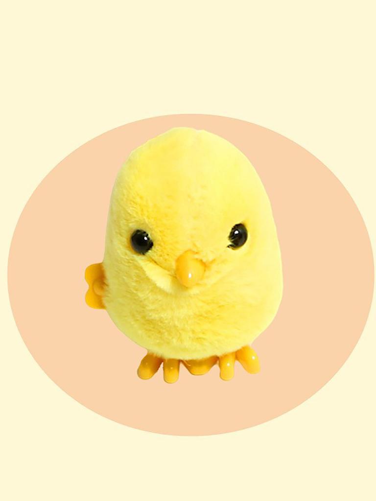 1 Plüsch hüpfendes Huhn Feder Haustierspielzeug, interaktives Haustierspielzeug, geeignet für Katzen und Hunde