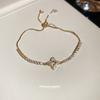 Zircon Love Bow Round Arrow Flower Pendant Bracelet Fashion Versatile Bracelet Light Luxury High-end Jewelry