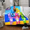 1pc Colorful Care Bears Collage flannel Blanket for Super Soft Cute Comfort Blanket for Travel Bedding Couch Sofa Blanket Y73036