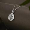 S925 silver inlaid quartzite jade gourd necklace women's high transparency gourd pendant hollow jewelry