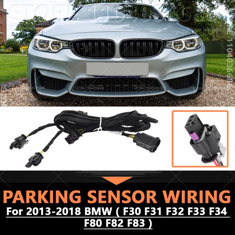 For 2013-2018 BMW 3/4 Series F30 F31 F32 F33 F34  F80 F82 F83 Front Bumper Parking Sensor Wiring Harness PDC Cable Plastic Metal