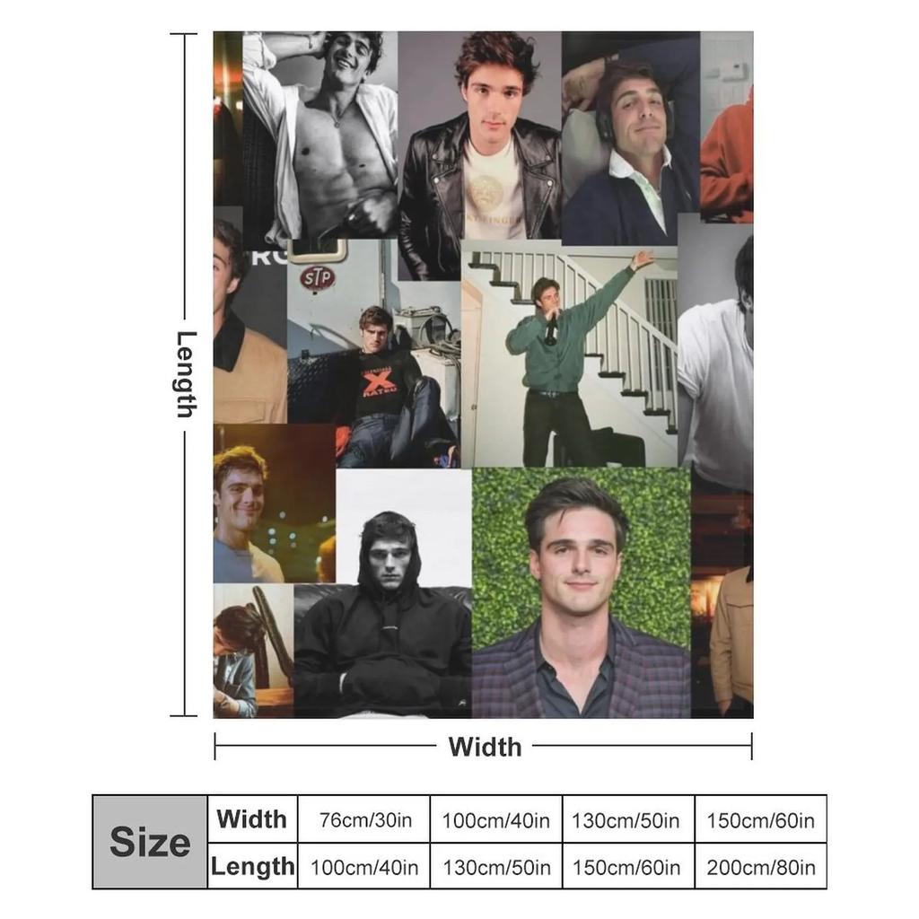 Jacob Elordi pic collage Throw Blanket Quilt Furry Luxury St Luxury Designer Blankets
