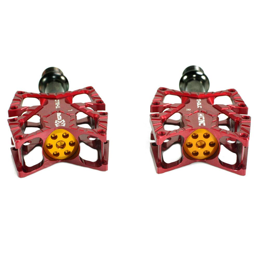 KCNC KNIFE Titanium Spindle Road Platform SK2173 Pedals, Red, KPED01-TI-R,