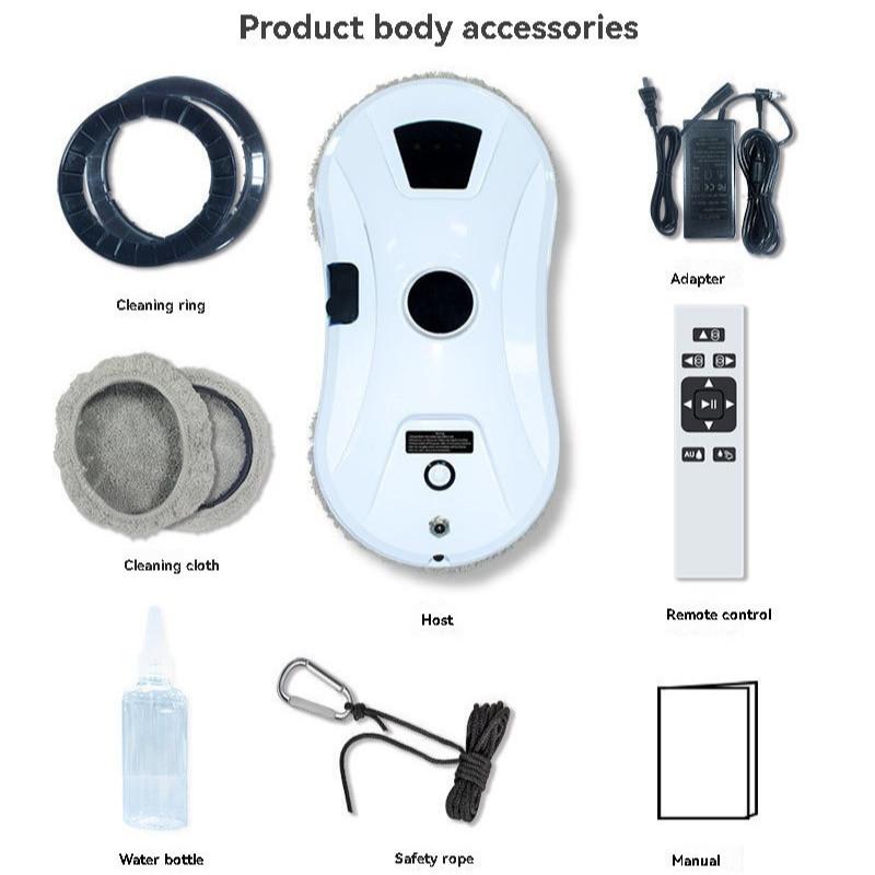 Remote Control Glass Cleaning Machine Electric Automatic Smart Water Spray Window Cleaning Robot High-rise Window Cleaner