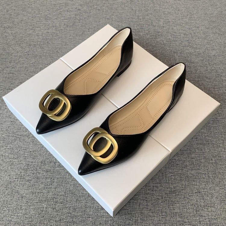 Pointed female summer shallow mouth flat-soled ladyshoes night breeze gentle shoes fairy shoes