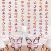 Spring Colorful Butterfly Shaped Paper String Garland Hanging for Wedding Birthday Party Baby Shower Decoration Kids Room Decor