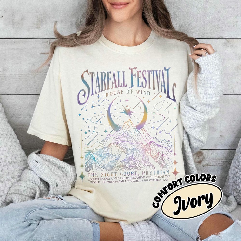 

Веларис Фестиваль Звездопада Комфортный Унисекс Топ SJM ACOTAR Мерч Футболка Винтажный Темный Академизм Книжный Литературный Рубашка Уличная Одежда S