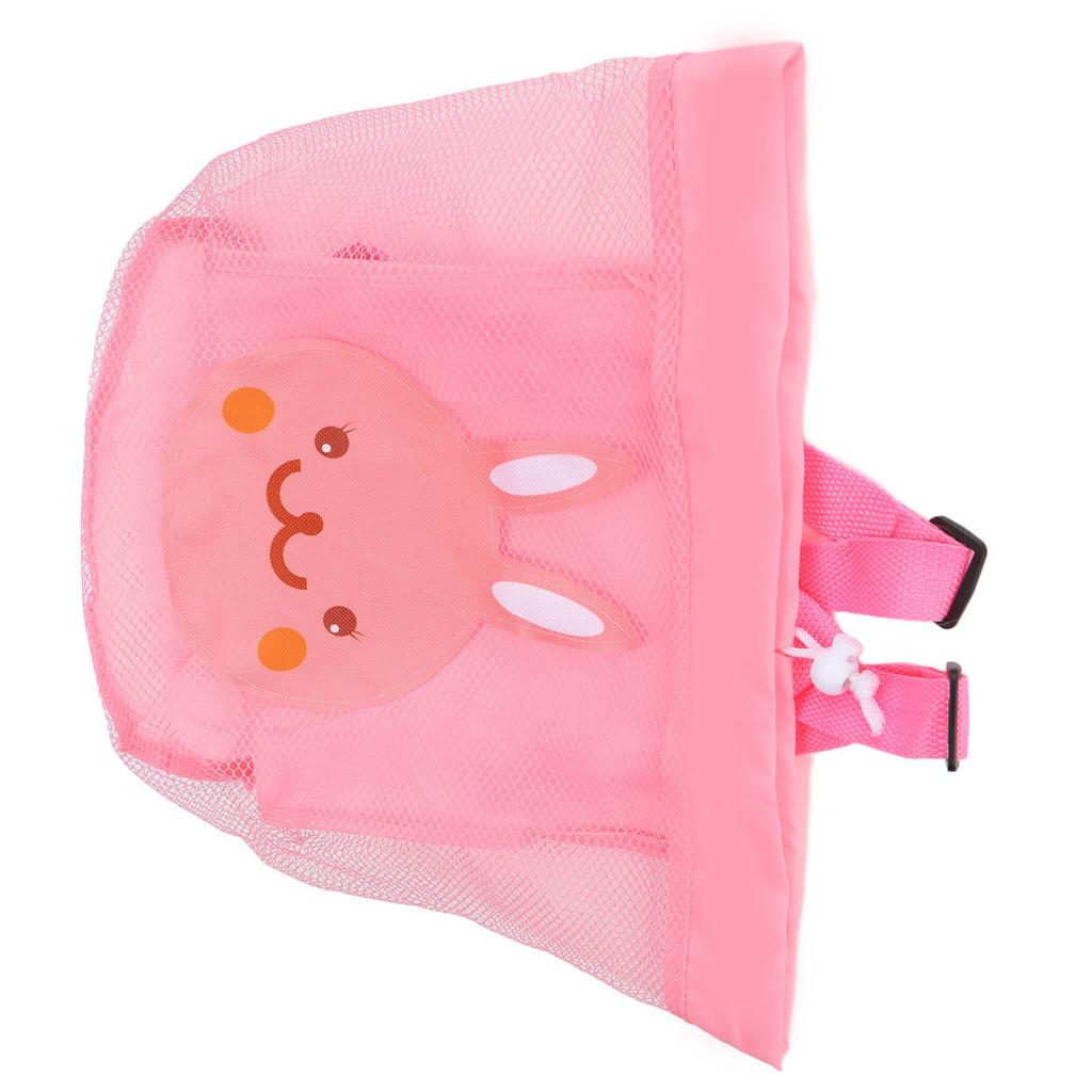 Kids Toy Storage Bag Extra Large Mesh Breathable Collapsible Beach Bag with Shoulder StrapPink