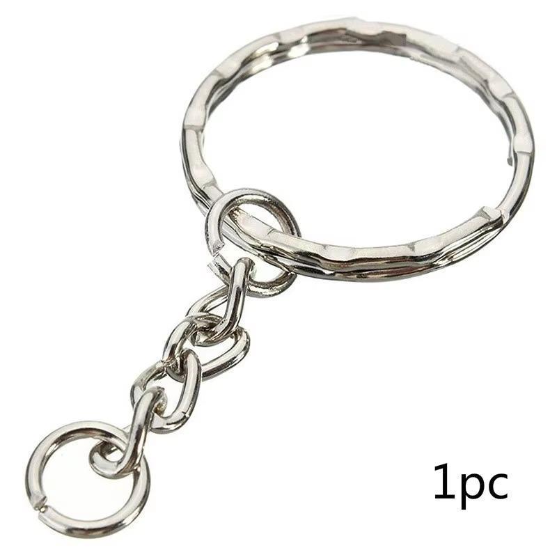 10 Piece New Key Ring Nickel Plated Embossed Keychain Diy Pendant Accessories Women Key Chains Fashion Jewelry