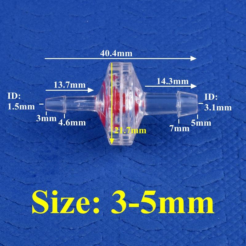 10 sztuk/partia GPPS przezroczysty zawór zwrotny akwarium zbiornik pompa powietrza zawór jednokierunkowy wąż nawadniający ogród zawór zwrotny złącze pagoda