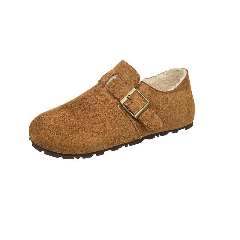 

Новые туфли на каблуке, бархатные, женские, зимние, новые, хлопковые туфли на одной педали, обувь Дуду 40 верблюд