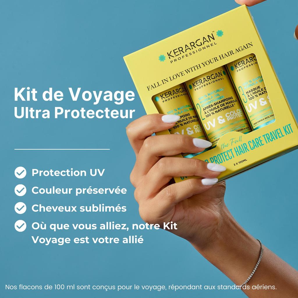 Kerargan - Kit de Voyage UV & Couleur à l'Huile de Marula - 3x100ml