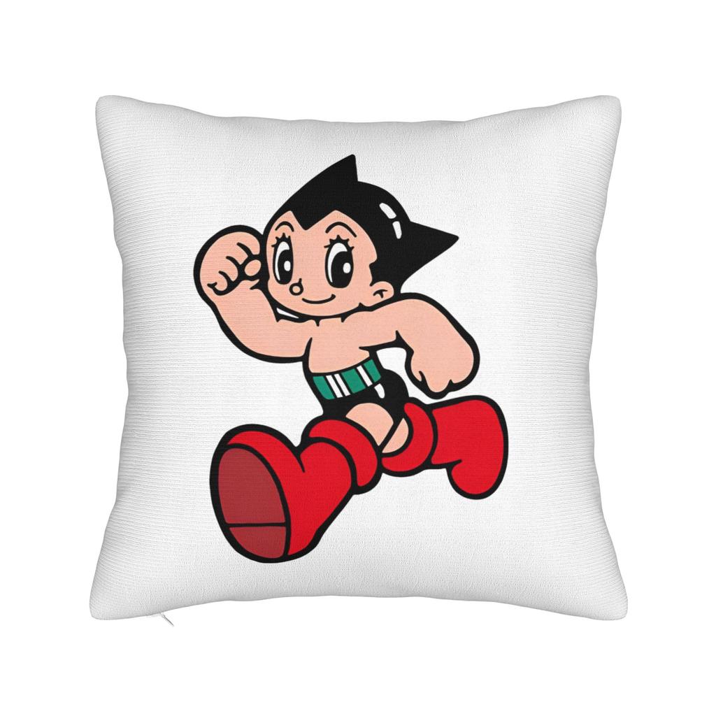 Astro Boy Square Pillow Cases Vintage Anime Childhood Manga Cushion Covers Zipper Decorative Pillowcover For Sofa