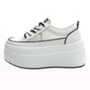 Mesh single shoes women's summer 2025 new fashion mesh breathable lace-up little white shoes thick soles increase tide spring
