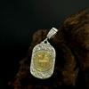 Pendentif Zakiram en Argent Sterling S925 - Bijou Ethnique Rétro représentant le Dieu de la Richesse Tibétain, Collier Unisexe