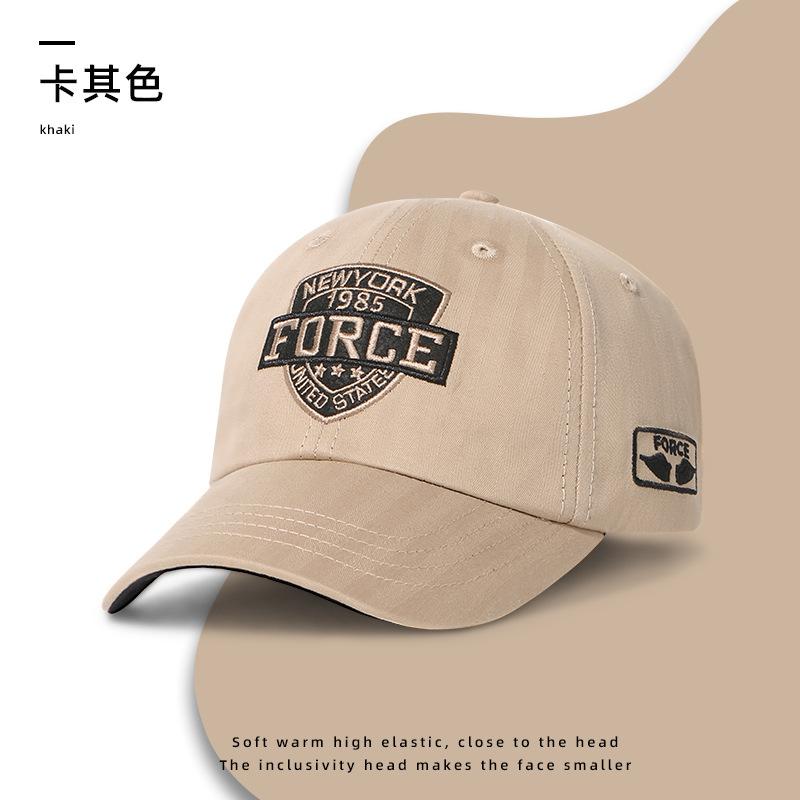 Soft top big head circumference baseball cap men's autumn and winter letter embroidered cap retro casual hat hat