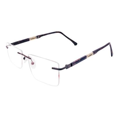 RSINC RimLess frame/eyeglass/Spectacle, Optical, Metal For Men And Women,  Play Brown Gold 3111 52-18-145 (IB-2) M1 Play Brown Gold 3111 | IB 2