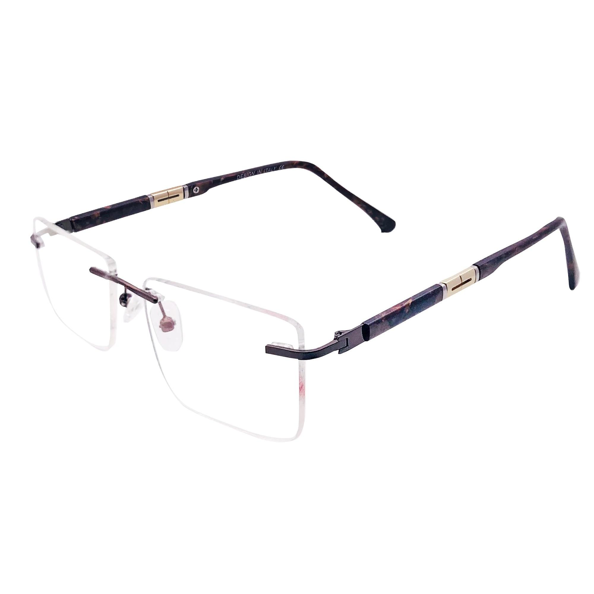 

RSINC RimLess frame/eyeglass/Spectacle, Optical, Metal For Men And Women, Play Brown Gold 3111 52-18-145 (IB-2) M1 Play Brown Gold 3111 | IB 2