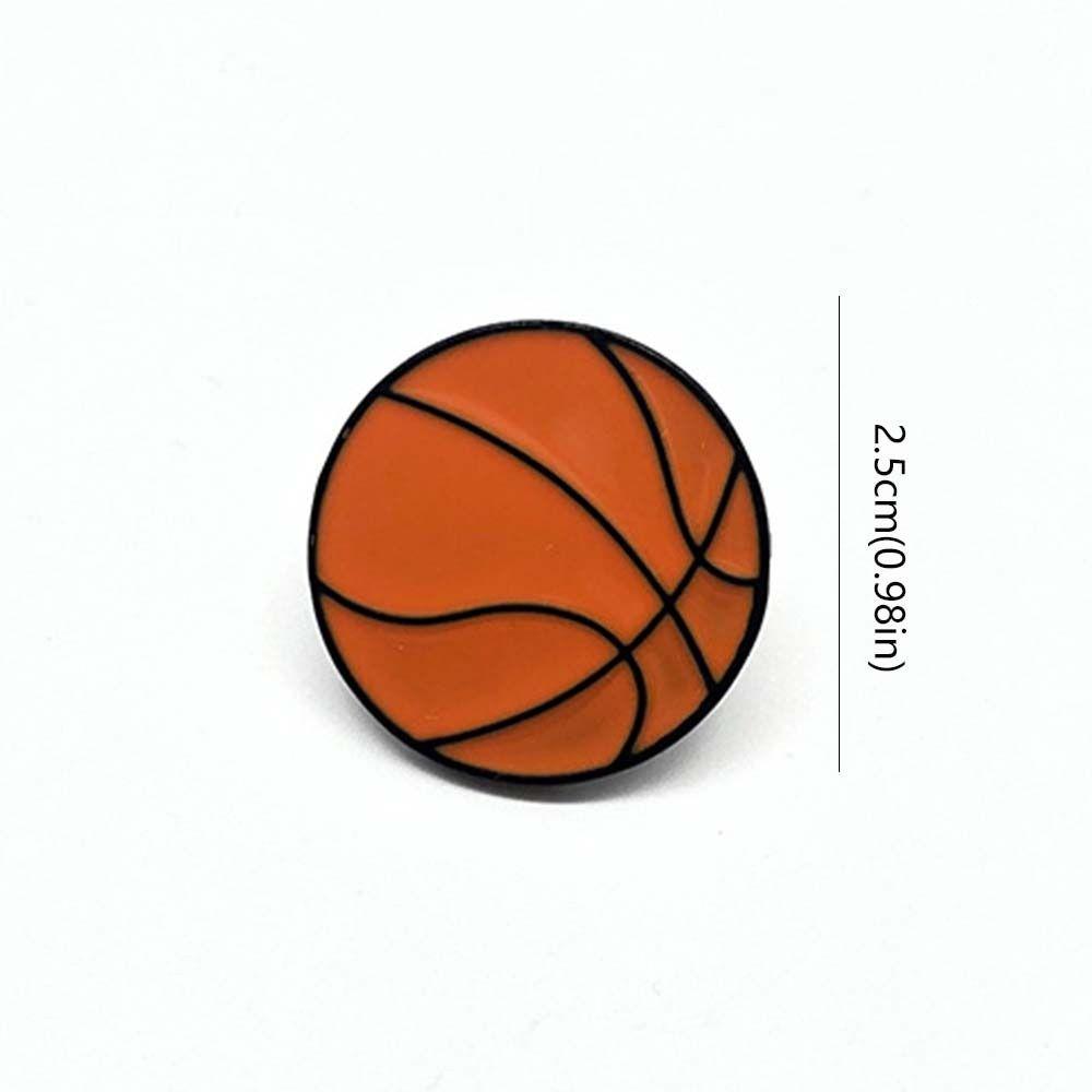 Basketball Sports Ball Enamel Pin Volleyball Metal Badge Fashion Dripping Oil Brooch  Decoration