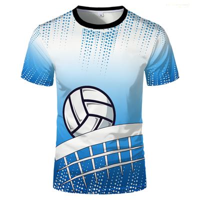 2025 New 3D Print Volleyball T-shirt Summer Men Women Running Sports Breathable T Shirt Badminton Tennis Training Jersey Clothes