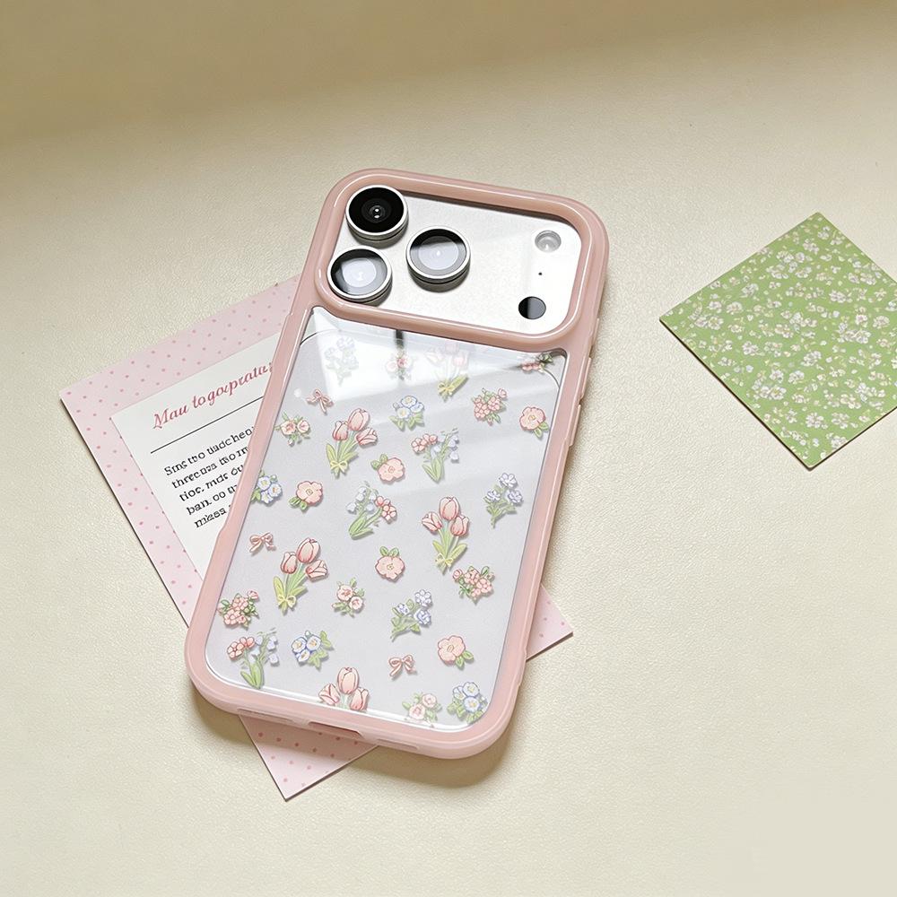 Прозрачный чехол для мобильного телефона Spring Baihua подходит для Apple 17Promax, противоударный защитный чехол iPhone16/15, полностью закрывающий. apple 11