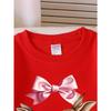 European sizes Girls Crew Neck Sweatshirt Love Rabbits with Rose And Bow, Soft Cozy Pullover, Warm Casual for Autumn & Winter.