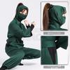 HOLOUN Ninja Rantaro Cosplay Costume, Ninjutsu Academy, Green, 6th Grade, Green with Hood, Anime Costume, Christmas, Event, Halloween, Size M