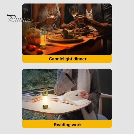 LED-Campinglicht mit Haken, 4 Modi, einstellbar, wasserdicht, Typ C, wiederaufladbar, tragbar, für Outdoor-Wanderzelt, Hängelampe, Notfall-Laterne, Taschenlampe