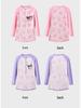 Kuromi Girls' Long Sleeve Sun Protection One-Piece Swimsuit for Kids - Professional Training Boxer Style