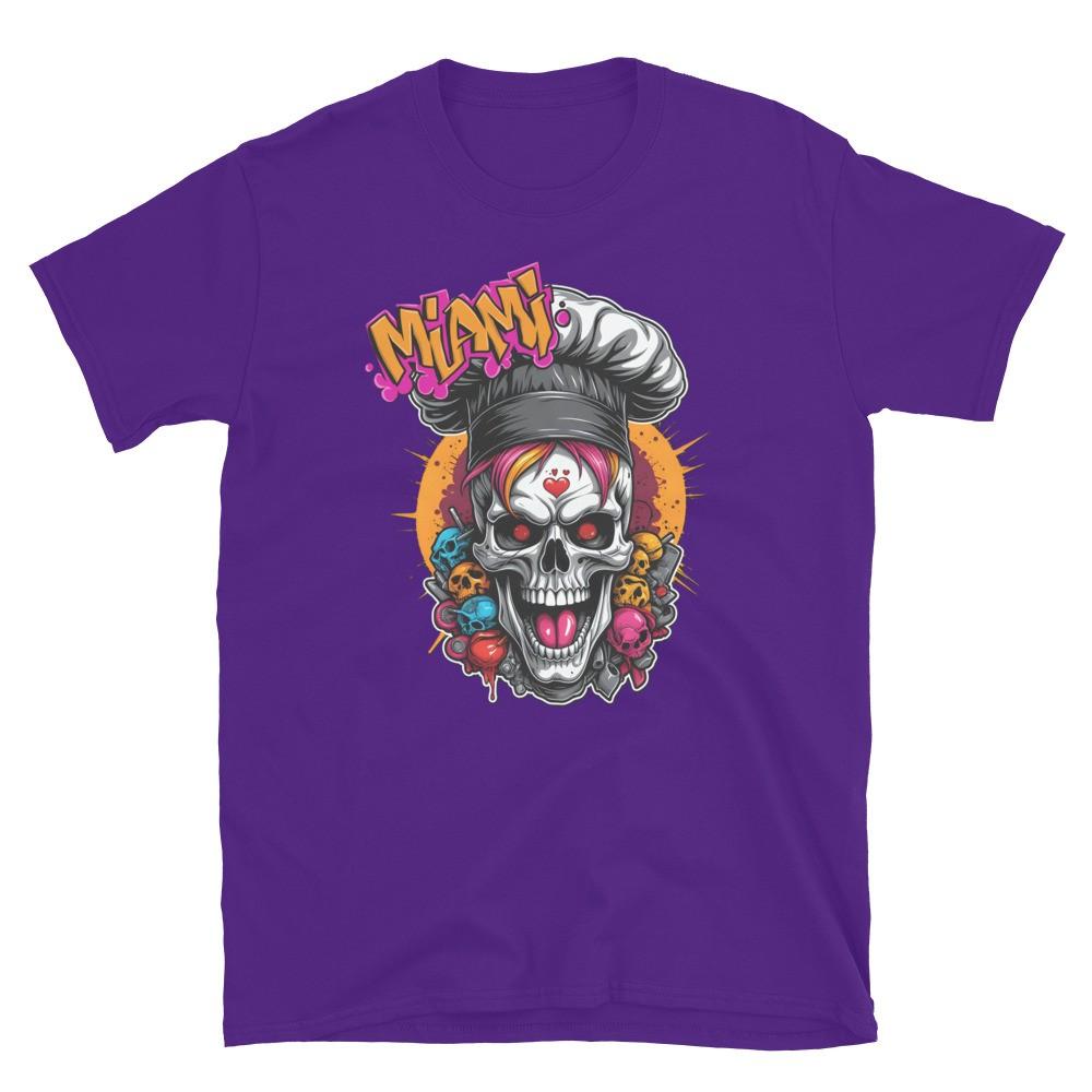 Unisex classic tee T-Shirt Skull Design New Colourful Print S разноцветный