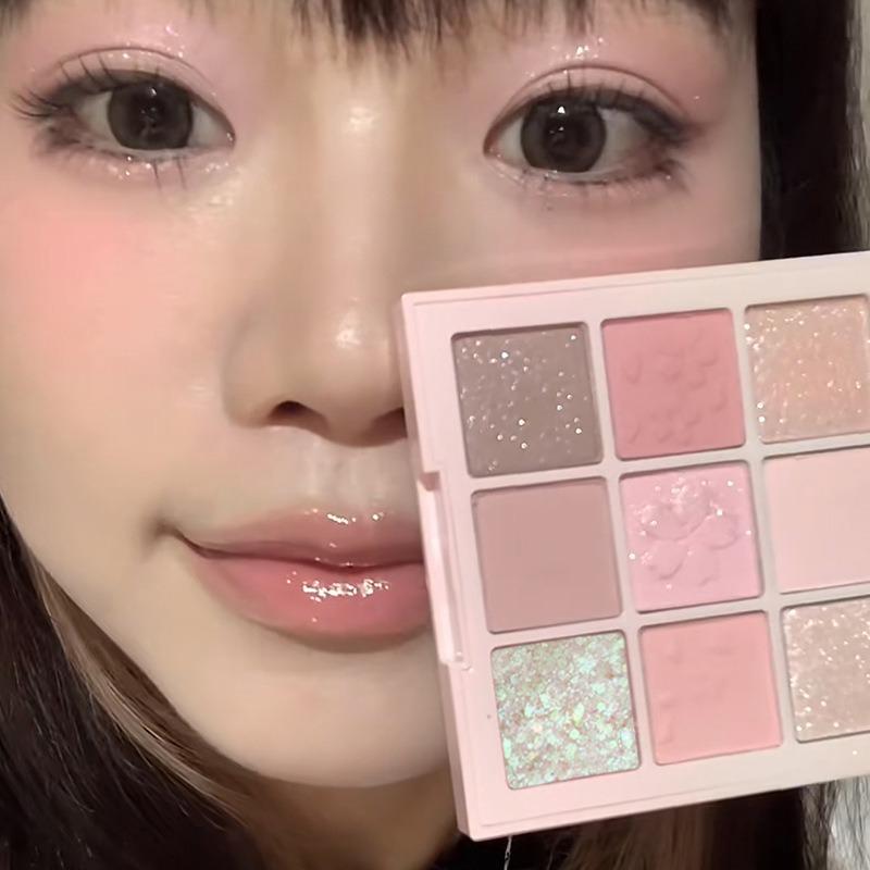 K Apeine 9 Color Eyeshadow Palette Pearlescent Shimmer Matte Shades