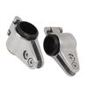 2Pcs Boat Top Hinged Jaw Slide Rail Mount 22mm 316 Stainless Steel Slide Hinged Marine Hardware with Nylon Bushing for