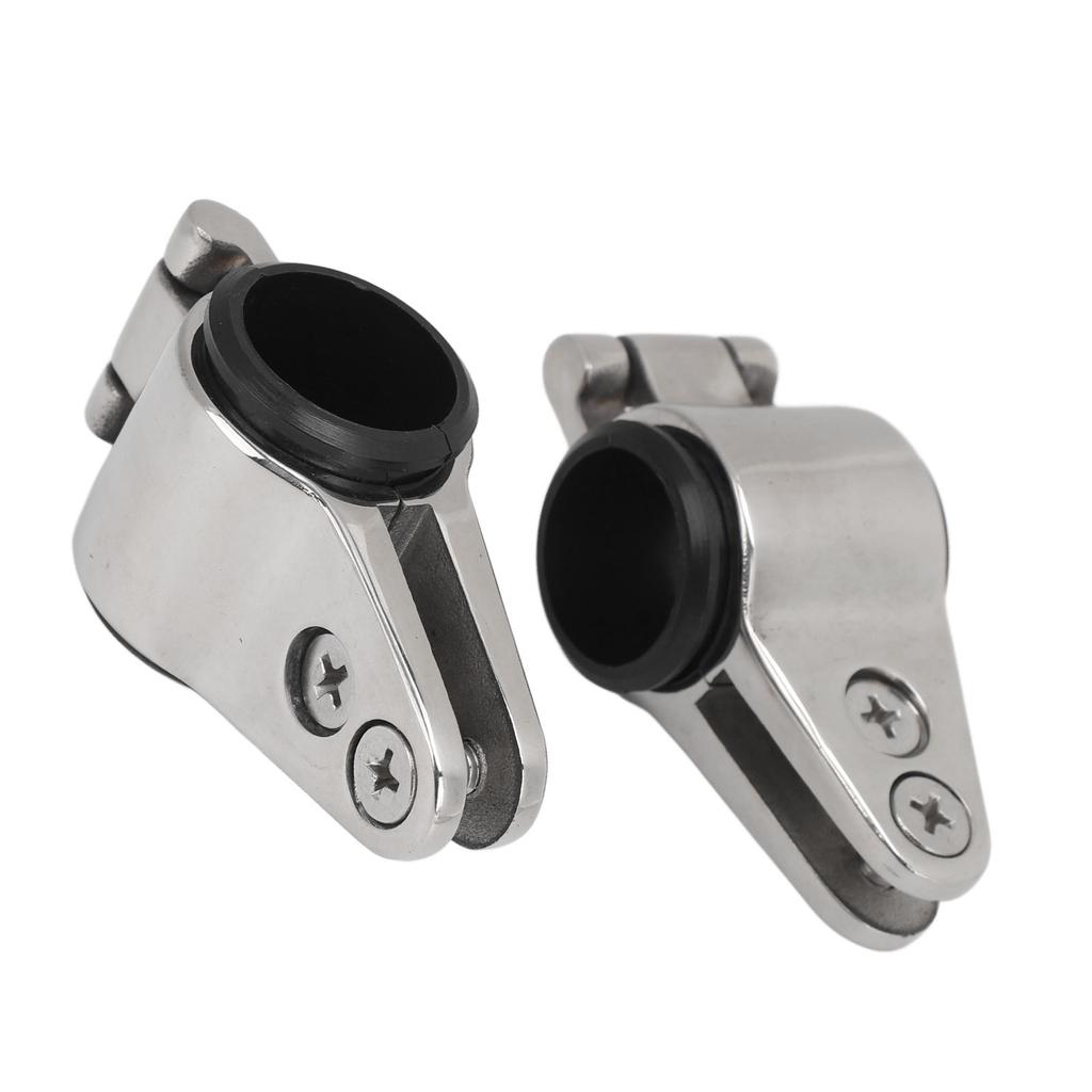 2Pcs Boat Top Hinged Jaw Slide Rail Mount 22mm 316 Stainless Steel Slide Hinged Marine Hardware with Nylon Bushing for