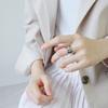 Pierścionki damskie ze srebra 925 nieregularne sprężynowe biżuteria ślubna vintage akcesoria punkowe GaaBou Jewellery