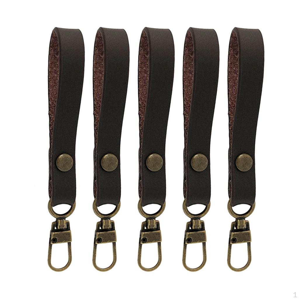 5 Pcs Zipper Ends Repair Kits Faux Leather 8.5cm Replacement Handles for Jackets Coats