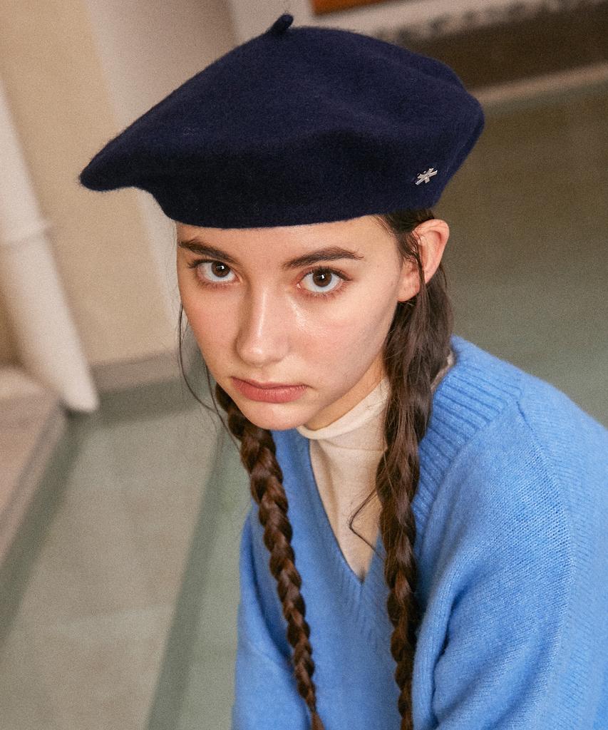 Elkebeullum Adorable Wool Navy Beret