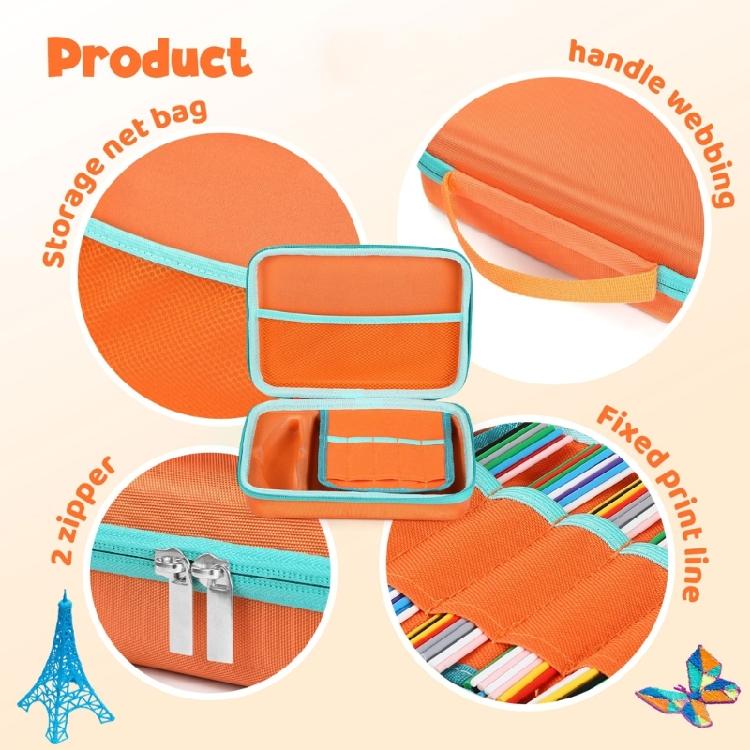 Multifunctional 3D Pen Accessories Case With Impact Resistant Shell And Quick Clean Surfaces For Home Classroom Use