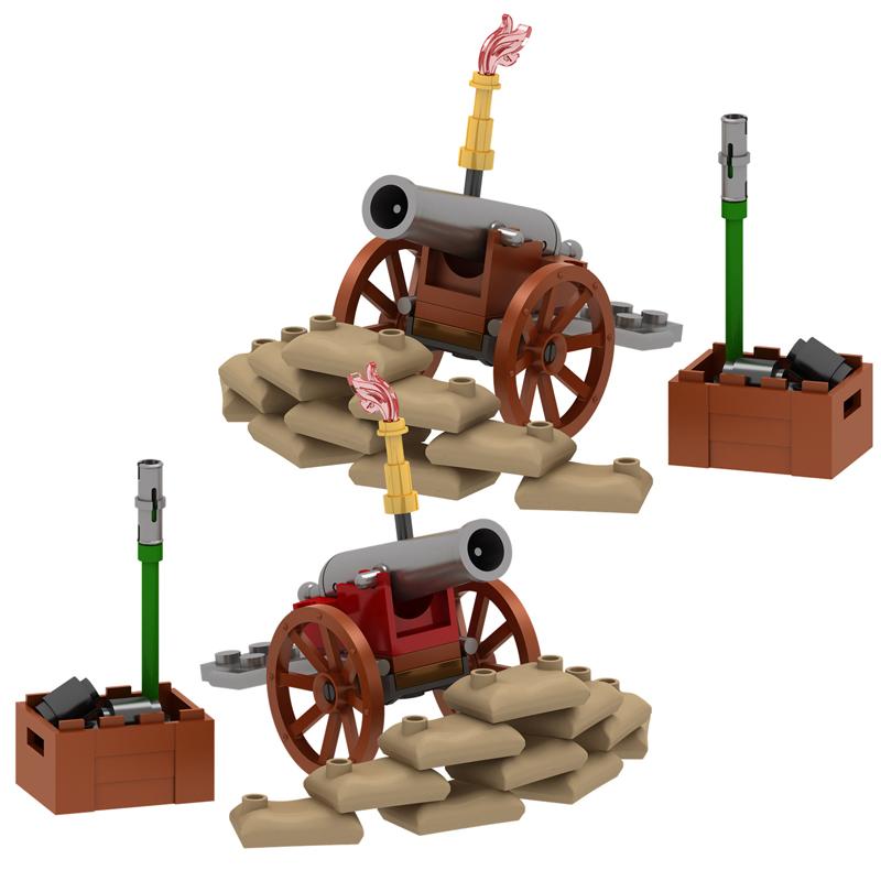 

Средневековая военная пушка, военно-морская сцена, строительный блок, артиллерийский окоп Наполеона, колесный транспортер береговой обороны, кирпичи, детские игрушки