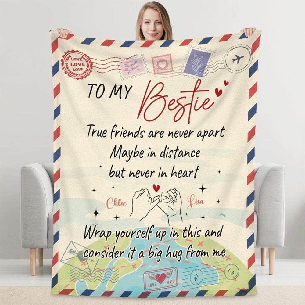 Personalized Custom Blanket For Adult Kids Customizable Name Flannel Blanket Soft Cozy For Bed Sofa Travel Perfect Birthday Gift