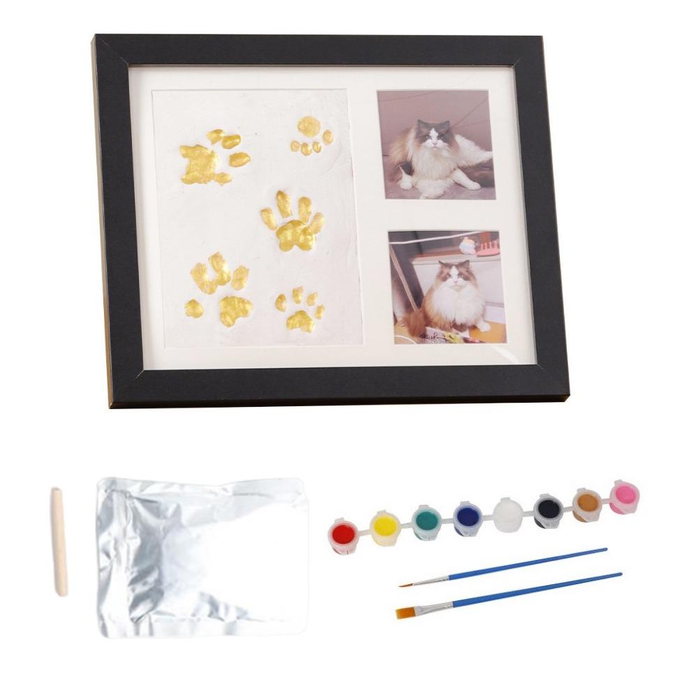 Imprint Clay Photo Frame DIY Keepsake Pet Paw Print Kit Clay Handprint Keepsake Frame  Father's Day