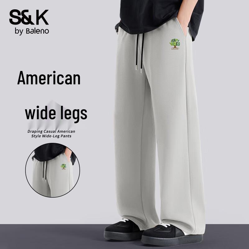 

Baleno S&K Men s Relaxed Fit Straight Wide-Leg Casual Pants XL